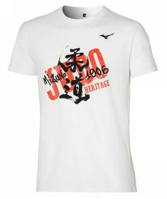 Mizuno tricou cu mânecă scurtă Heritage, alb
