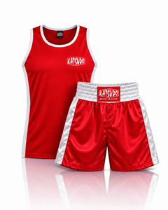 Katsudo set de box Strikta maiou + pantaloni scurți, roșu