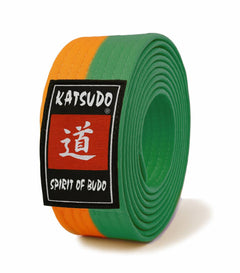 Katsudo centură obi Master, portocaliu-verde