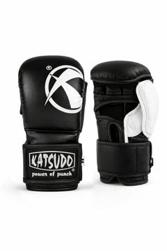 Katsudo mănuși MMA Revenge, alb-negru