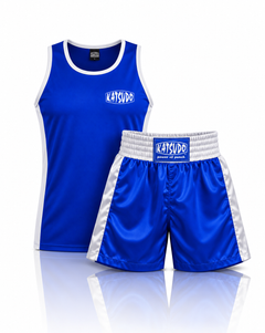 Katsudo set de box Strikta maiou + pantaloni scurți, albastru