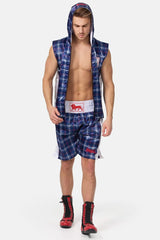 Lonsdale pantaloni scurți de box Spaxton, albaștri