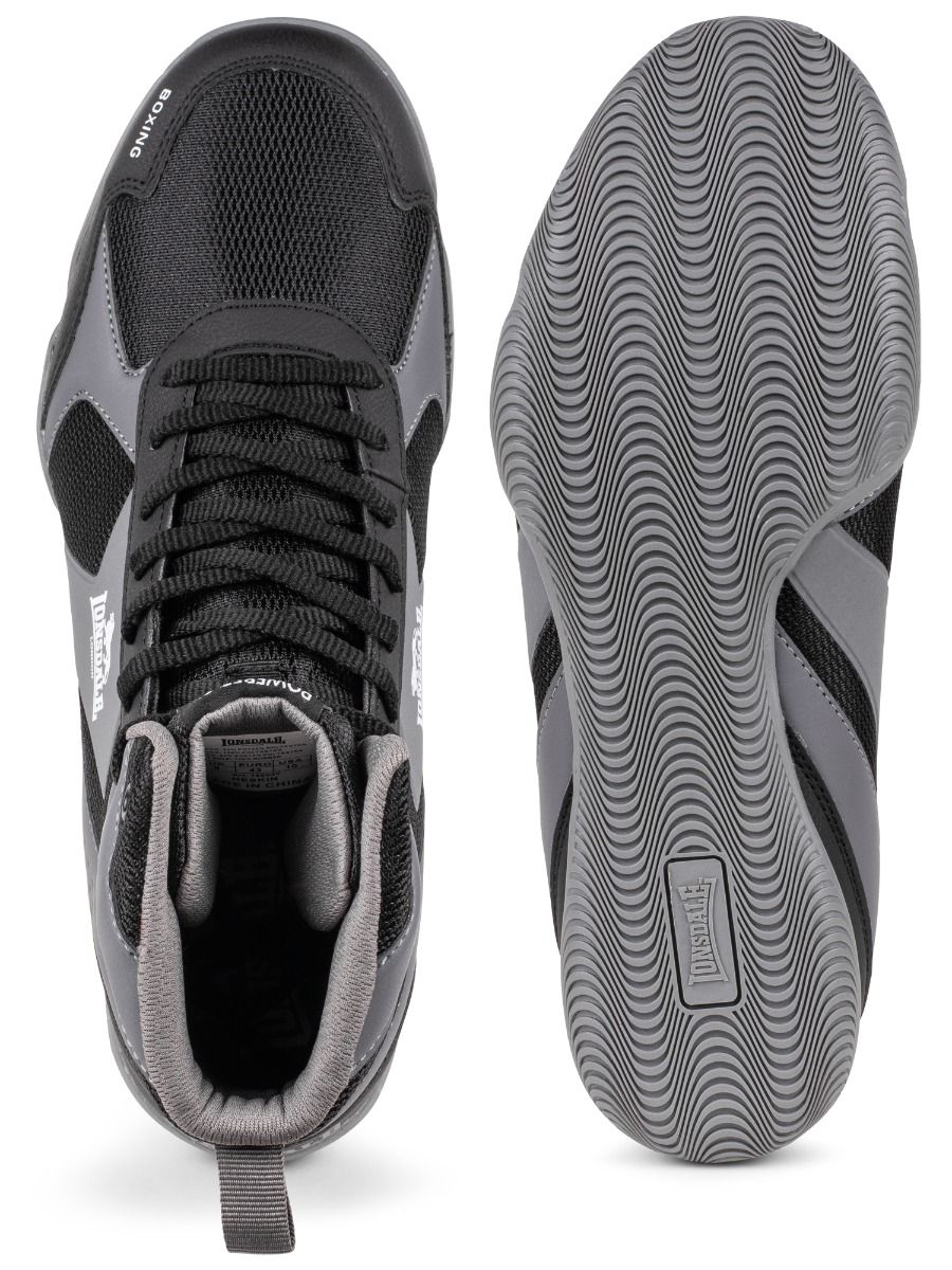 Lonsdale pantofi de box Heskin, negru-gri