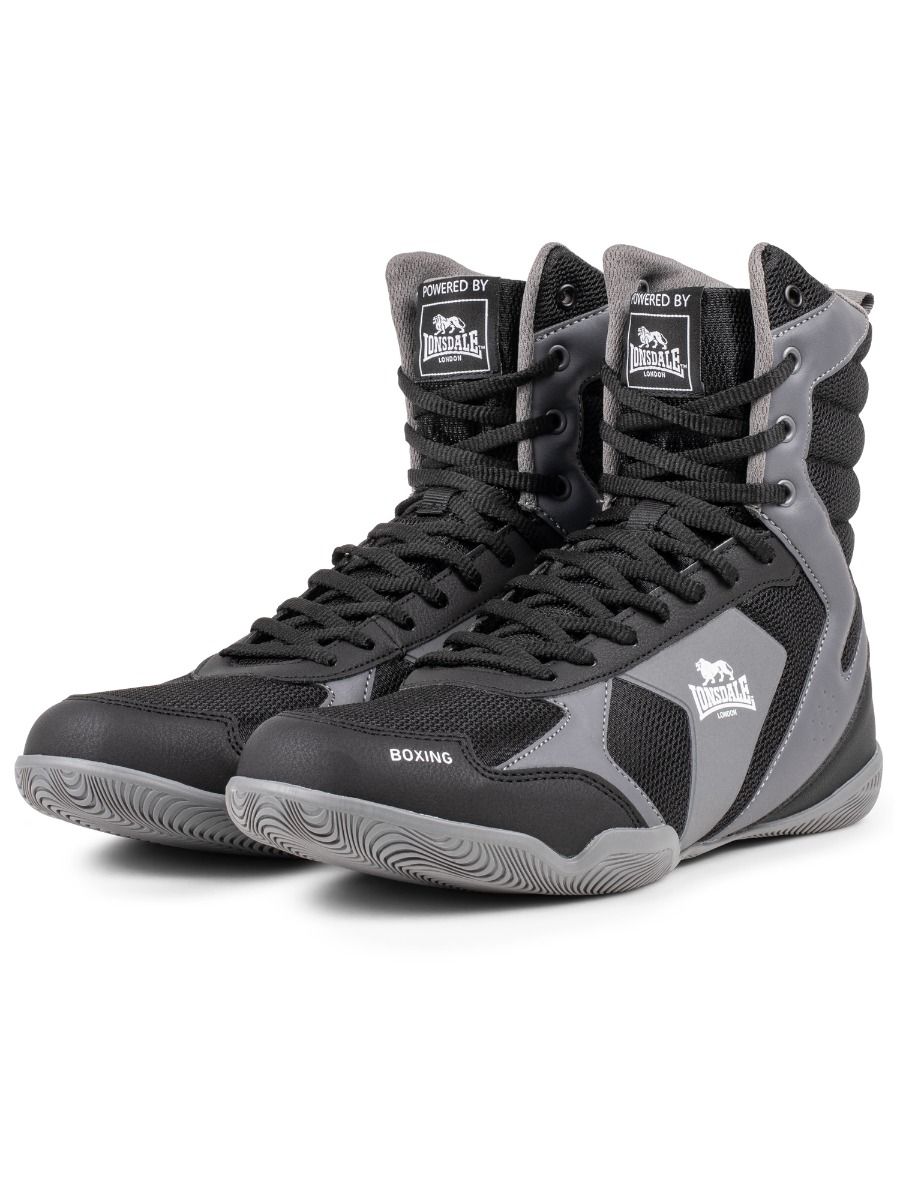 Lonsdale pantofi de box Heskin, negru-gri