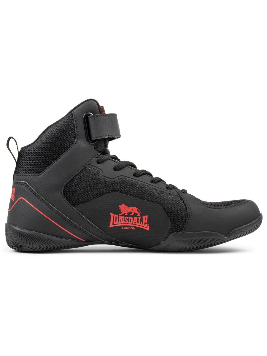 Lonsdale pantofi de box Rufford, negru-roșu