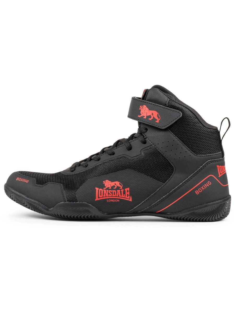 Lonsdale pantofi de box Rufford, negru-roșu