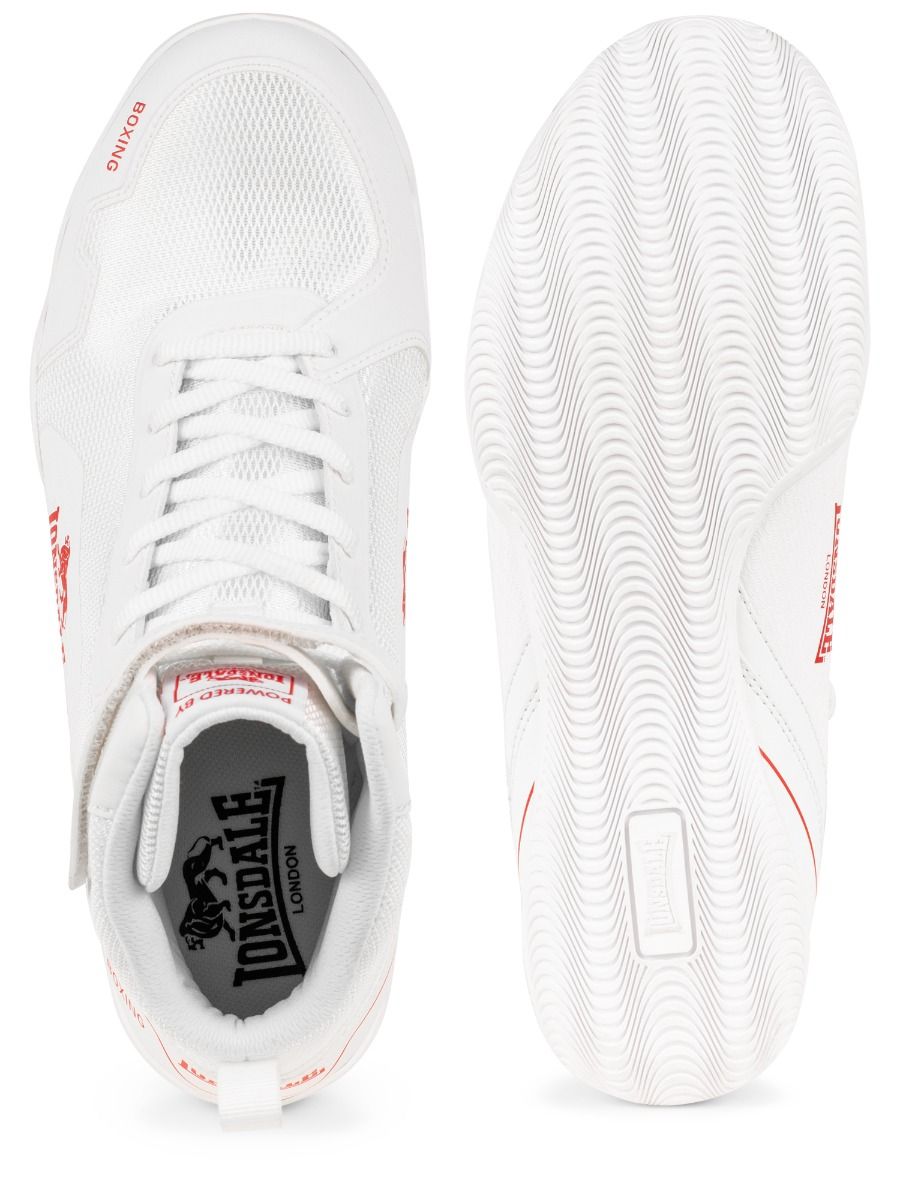 Lonsdale pantofi de box Rufford, albi