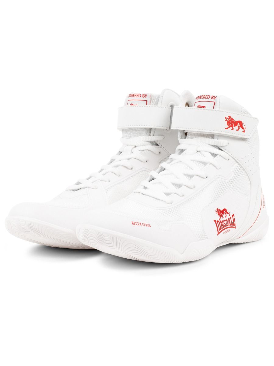 Lonsdale pantofi de box Rufford, albi