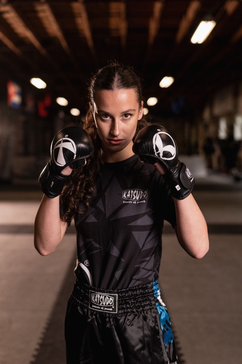 Katsudo mănuși MMA Revenge, alb-negru