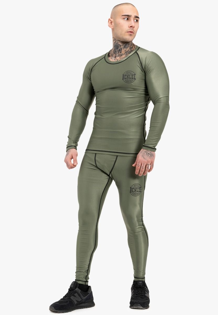 Ben Lee tricou funcțional cu mânecă lungă pentru bărbați Mossburn, oliv