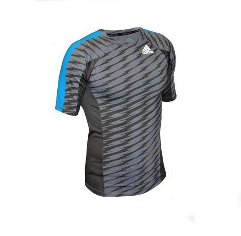 Adidas tricou rashguard Ultimate Athlete, negru-albastru
