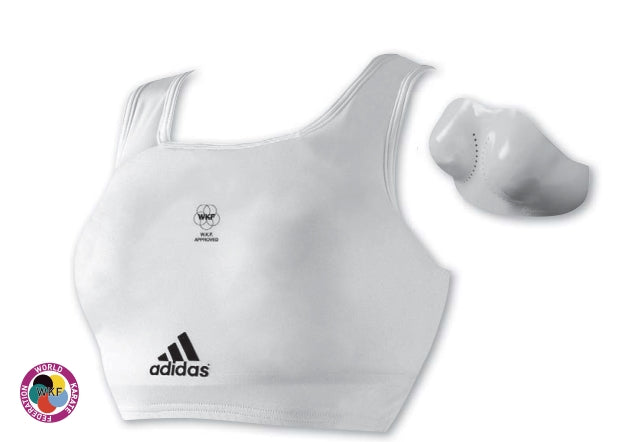 Adidas protecție pentru piept pentru damă WKF, albă