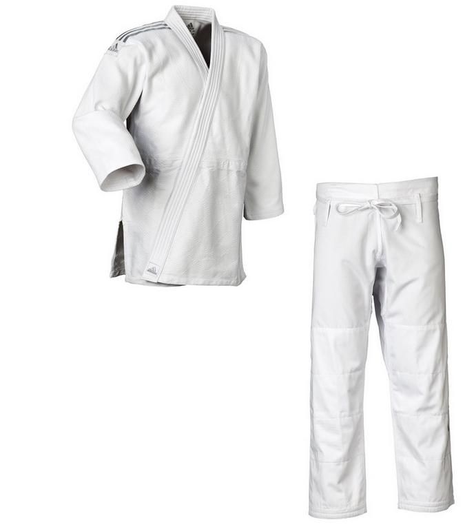 Adidas kimono JU Contest Silver 650g, alb