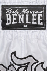 Ben Lee pantaloni scurți de muay thai pentru bărbați Goldy, albi