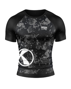 Katsudo tricou funcțional cu mânecă scurtă Virago, digital alb-negru
