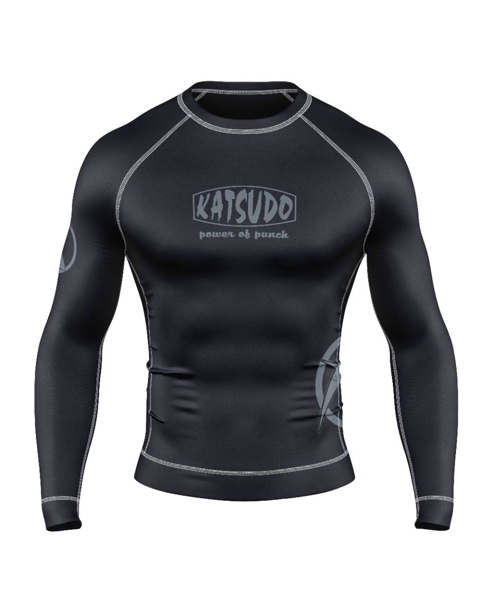 Katsudo tricou funcțional cu mânecă lungă Virago, negru