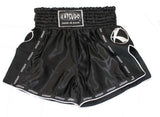 Katsudo pantaloni scurți de muay thai Huricane, negri