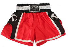 Katsudo pantaloni scurți de muay thai Huricane, roșii