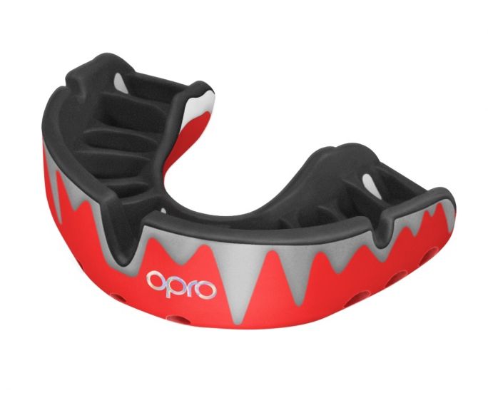 Opro protecție dentară Junior Platinum, roșu-argintiu