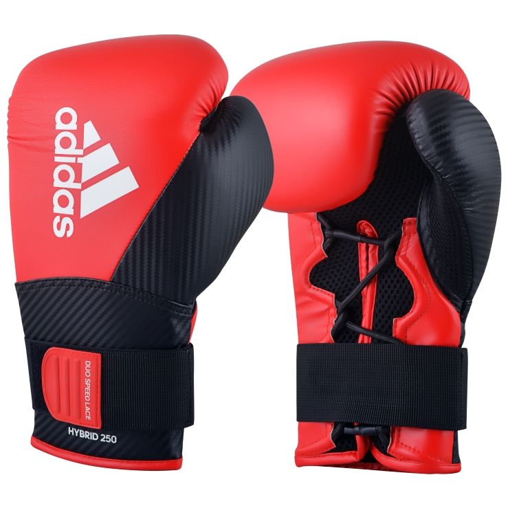Adidas mănuși de box Hybrid 250, roșu-negru