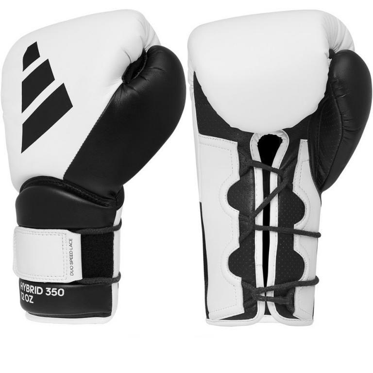 Adidas mănuși de box Hybrid 350, alb-negru