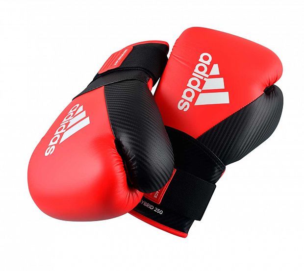 Adidas mănuși de box Hybrid 250, roșu-negru