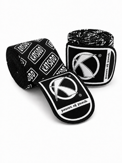 Katsudo bandaj elastic de box Path PRO cu monogramă 2buc, negru-alb