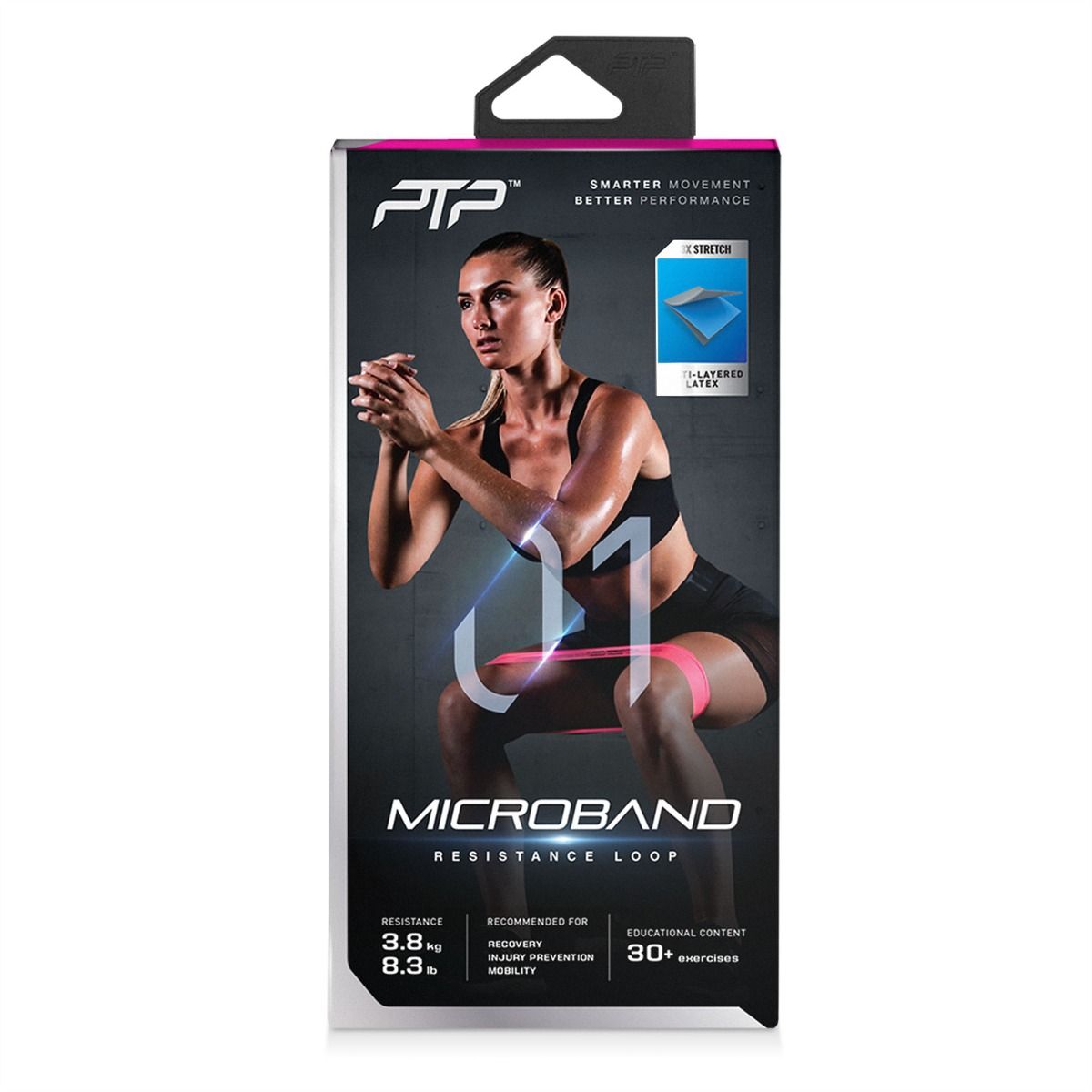 PTP bandă elastică Microband ultralight, roz