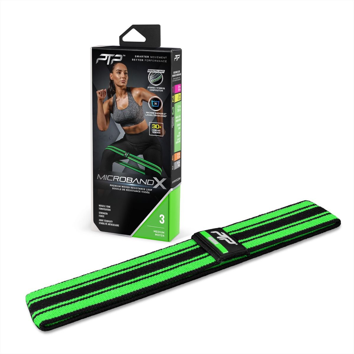 PTP bandă elastică MicrobandX medium, verde