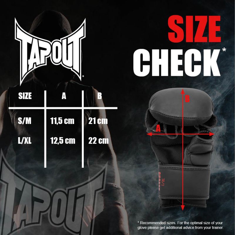 Tapout mănuși de sparring MMA Rancho, negre