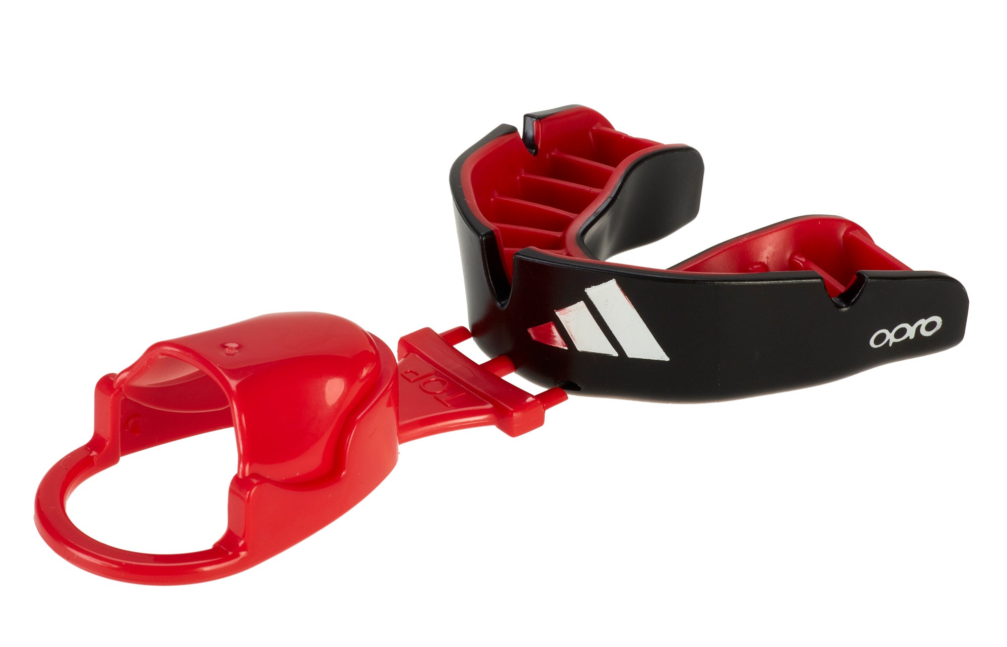 Adidas protecție dentară Senior generația 4 Opro Silver, negru-roșu