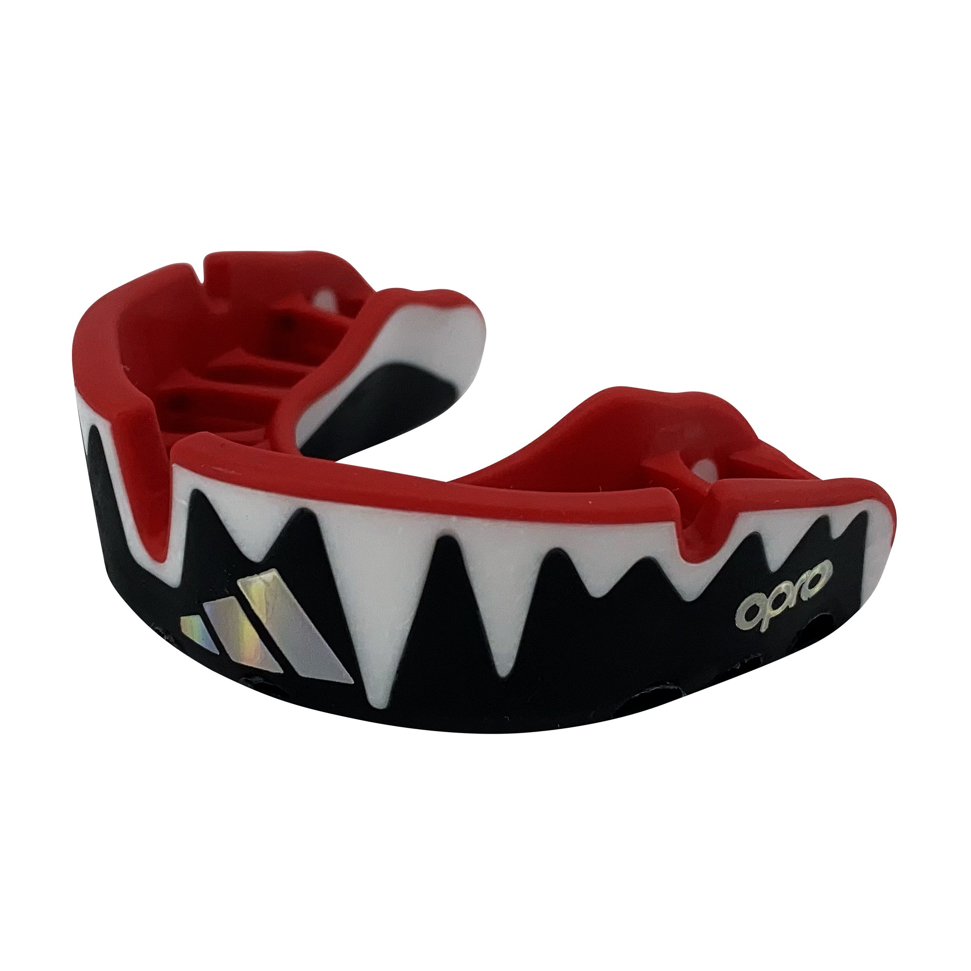 Adidas protecție dentară Senior Opro Platinum, roșu-negru-alb