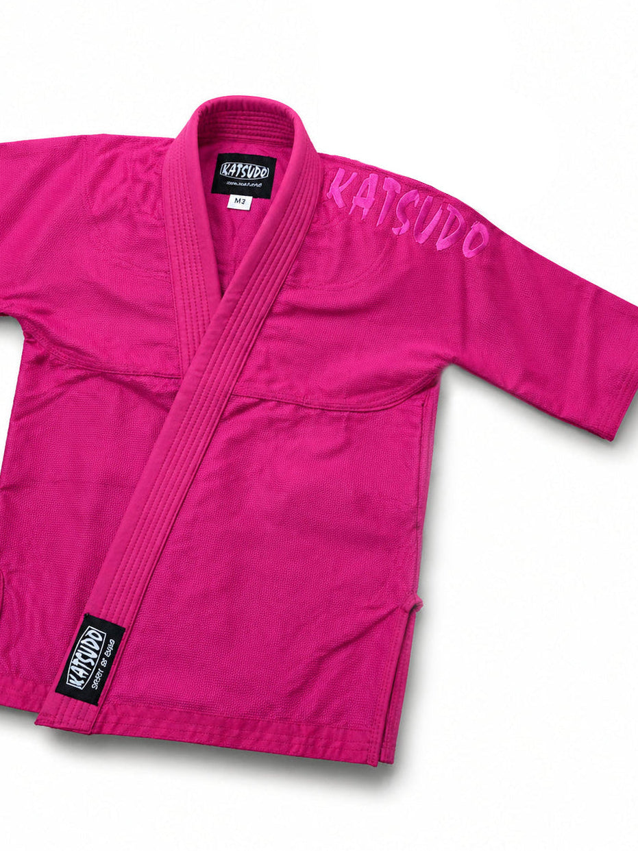 Katsudo kimono Jiu Jitsu pentru copii Kio, roz