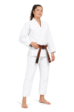 Katsudo kimono Jiu Jitsu pentru damă Yori 450g, alb