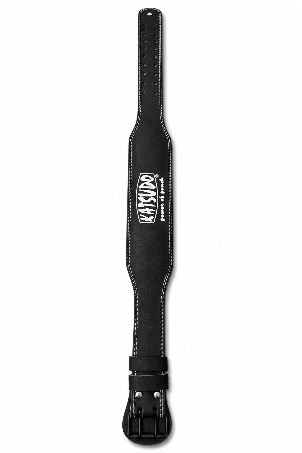 Katsudo centură de fitness CoreLock din piele naturală 10 cm, neagră