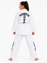 Katsudo kimono de taekwondo ITF BA 220g, alb