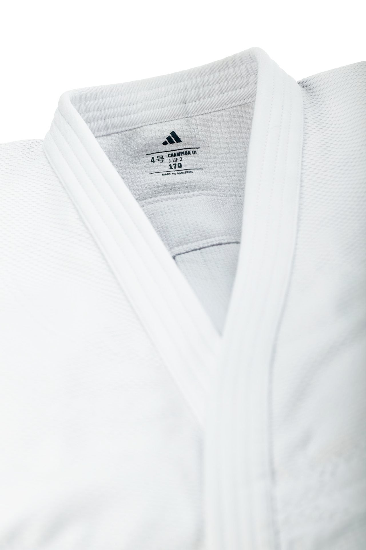 Adidas kimono JU Champion III IJF Regular fit 750g cu logo, alb