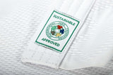 Adidas kimono JU Champion III IJF Regular fit 750g cu logo, alb