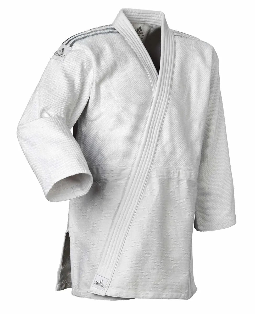 Adidas kimono JU Contest Silver 650g, alb