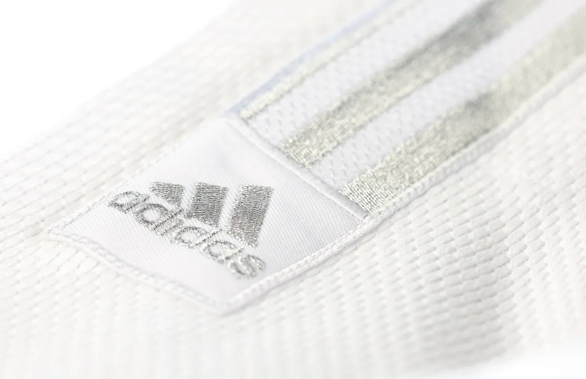 Adidas kimono JU Contest Silver 650g, alb