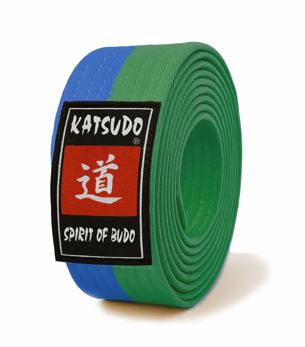 Katsudo centură obi Master, verde-albastru