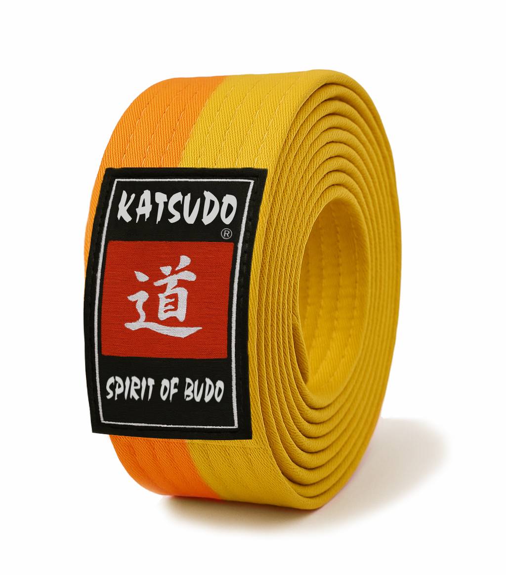 Katsudo centură obi Master, galben-portocaliu