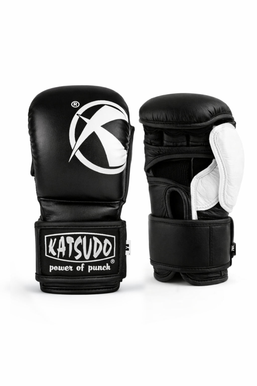 Katsudo mănuși MMA Revenge, alb-negru