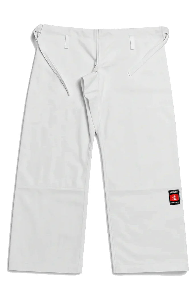 Katsudo pantaloni de judo Jinoku 550g, albi