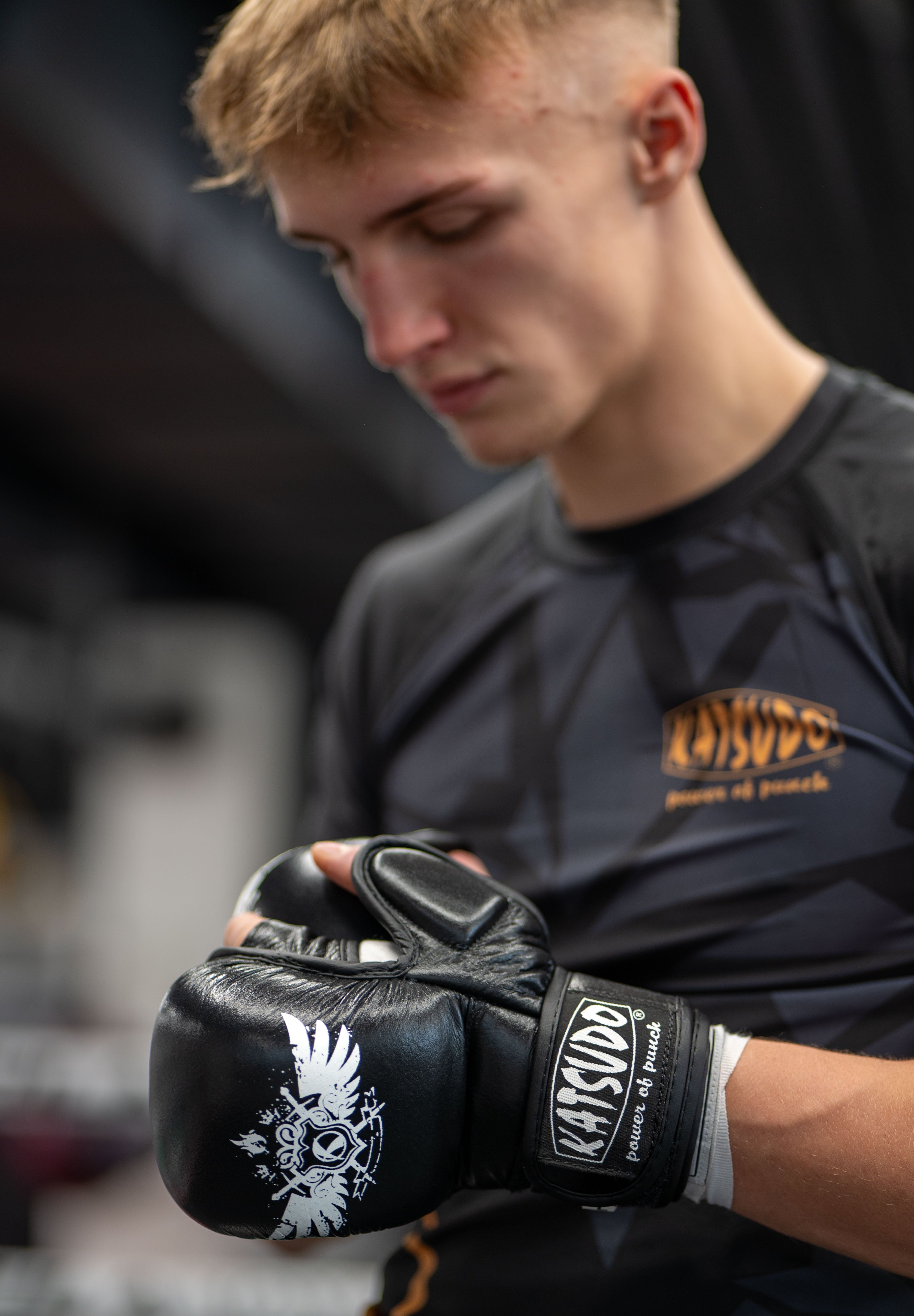 Katsudo mănuși MMA de antrenament Revenge, negre