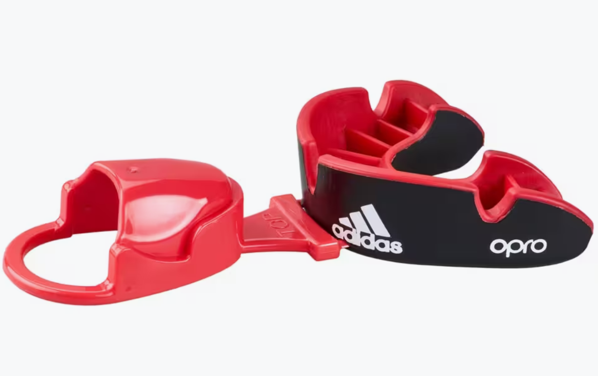 Adidas protecție dentară Senior generația 4 Opro Silver, negru-roșu