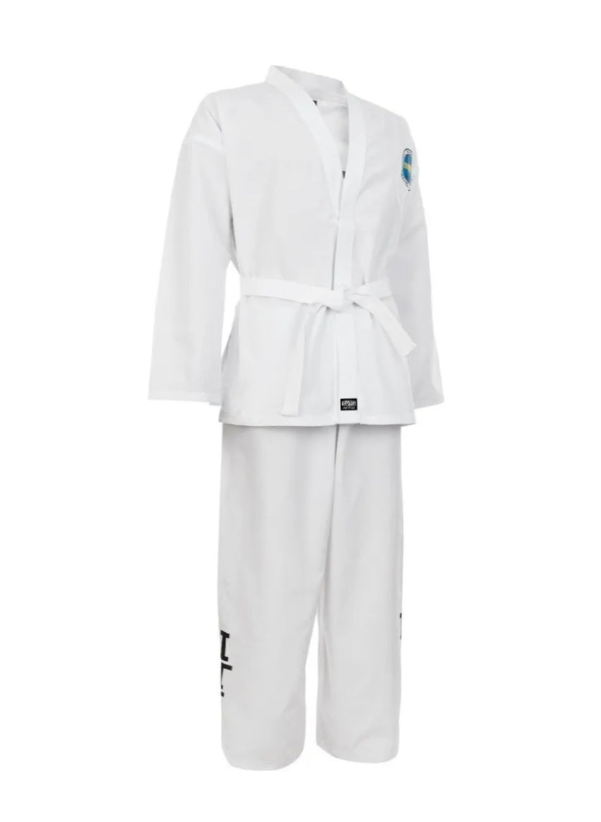 Katsudo kimono de taekwondo ITF BA 220g, alb