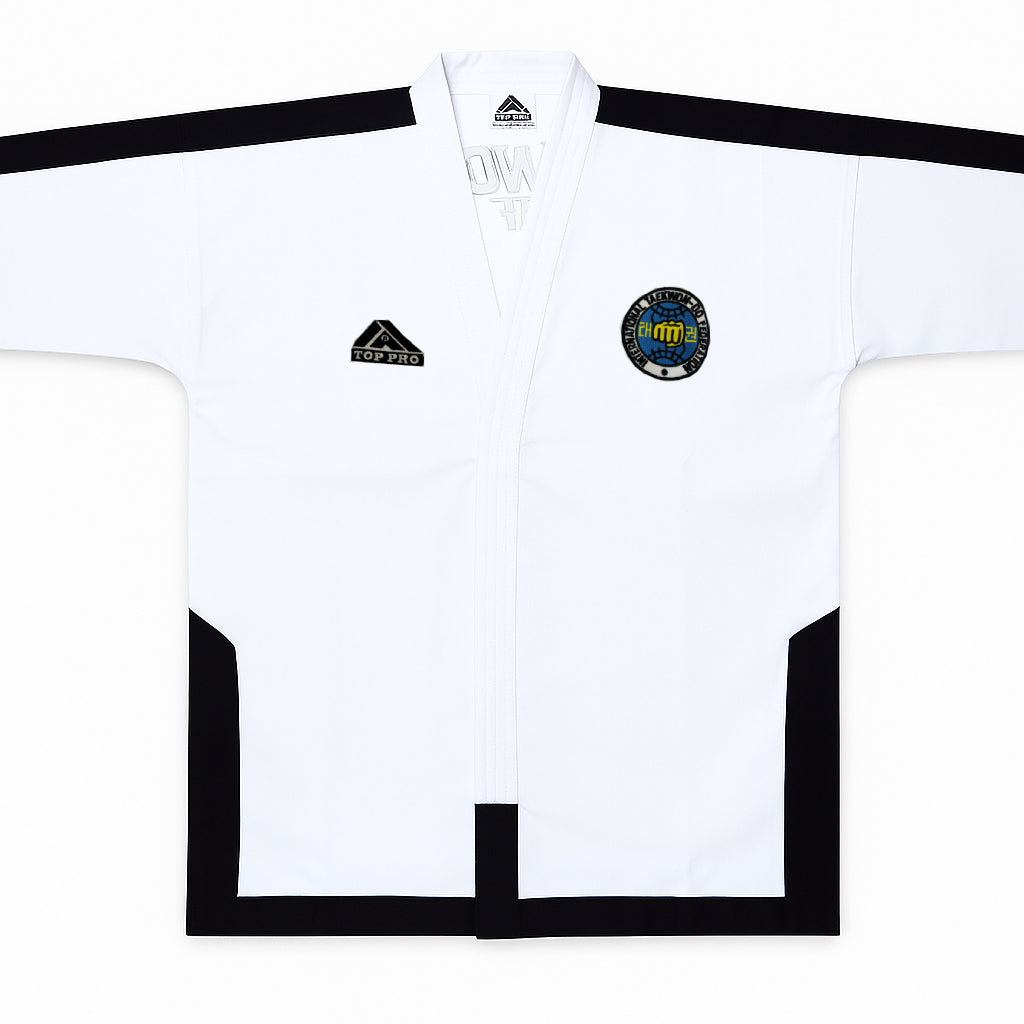 Top Pro kimono de taekwondo, alb