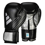 Adidas mănuși de competiție de kickbox, negru-argintiu