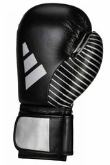 Adidas mănuși de competiție de kickbox, negru-argintiu